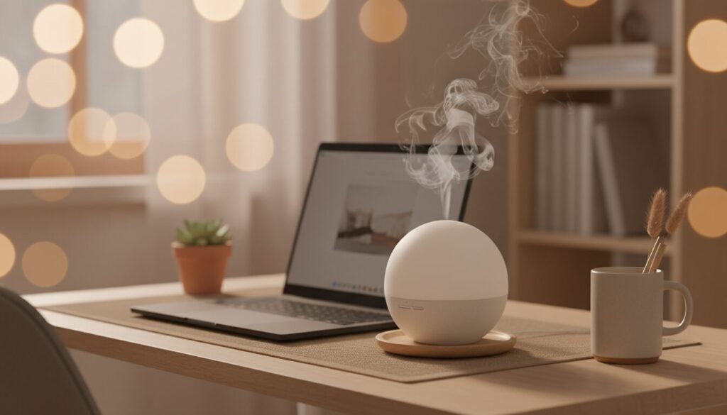 découvrez comment les huiles essentielles peuvent transformer l'ambiance de votre bureau à domicile pour un environnement de travail plus apaisant et productif.