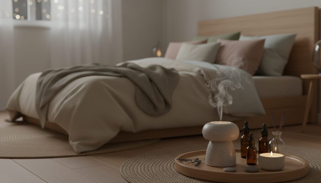 découvrez comment l'aromathérapie domestique peut créer une ambiance sereine pour faciliter votre sommeil et améliorer votre bien-être quotidien.