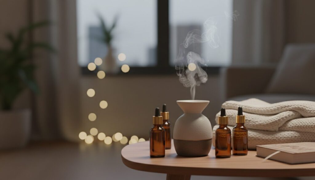 découvrez comment l'ambiance olfactive créée par les huiles essentielles peut améliorer le bien-être à la maison, en favorisant la relaxation, le confort et une atmosphère apaisante.
