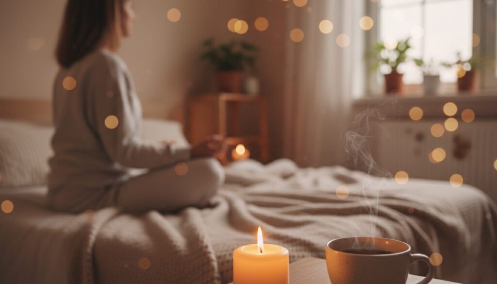 découvrez un rituel sensoriel doux spécialement conçu pour apaiser votre esprit et vous préparer à une nuit de sommeil réparatrice et sereine.